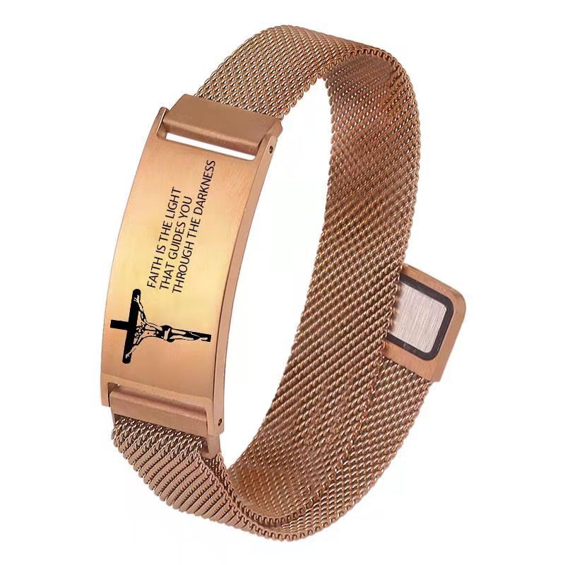 Title 5, Mesh Bracelet Magnet Titanium Steel