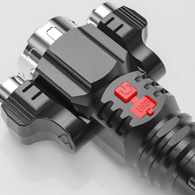 Outdoor Home Portable Riding USB Rechargeable Flashlight - Image 3