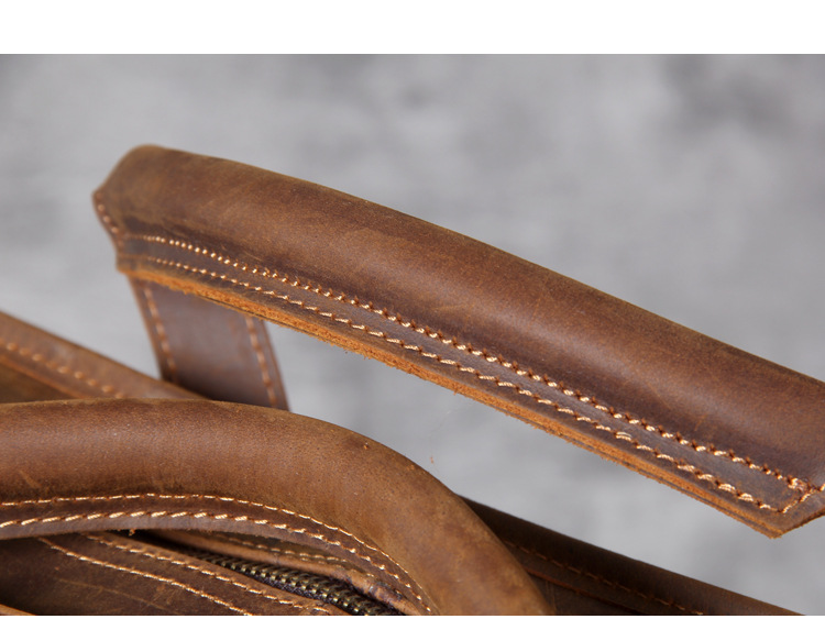 Men's Handmade Leather Laptop Bag Luggage — foto 9