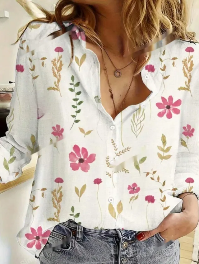Women's Spring Summer Long Sleeve Casual Shirt Multicolour - Shop at LoveMi