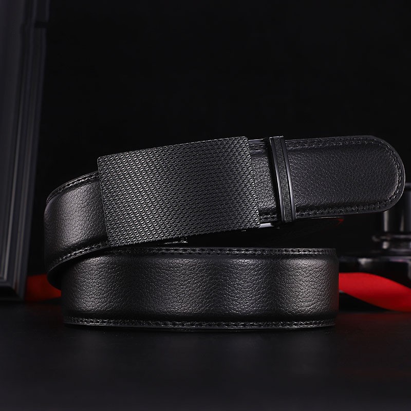 Men's Leather Belt With Automatic Buckle