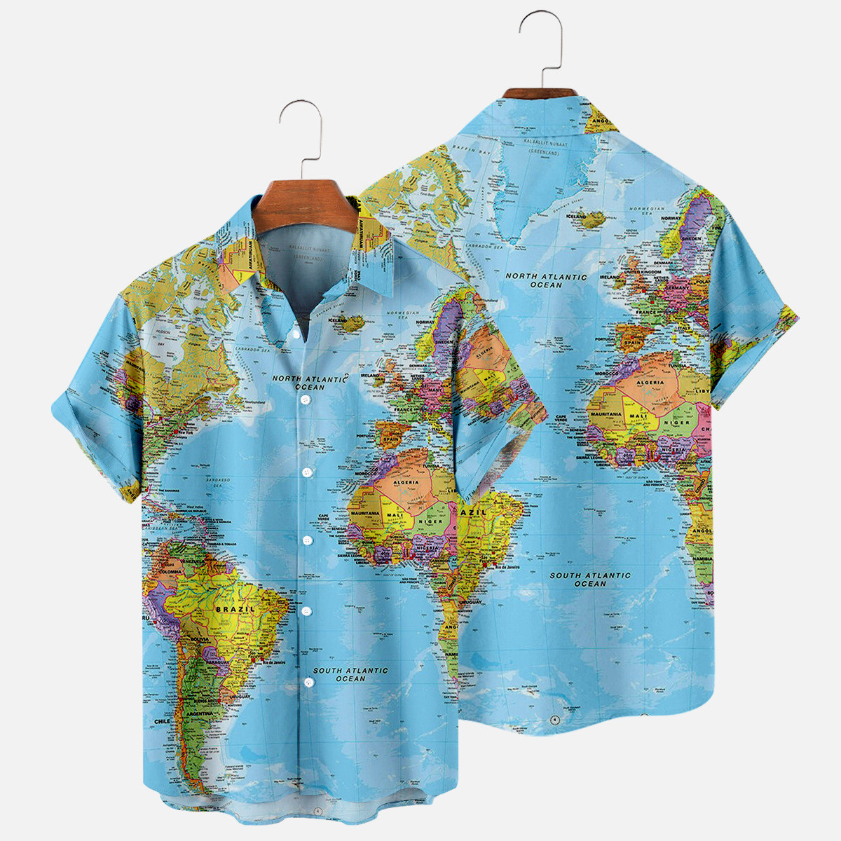 Title 6, Digitales Map Full-length Kurzarm-Shirt Serie