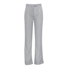 Camisole Slim Straight High Waist Pants Street Glitter Jacket Night Club Suit - Silver Trousers - View 1