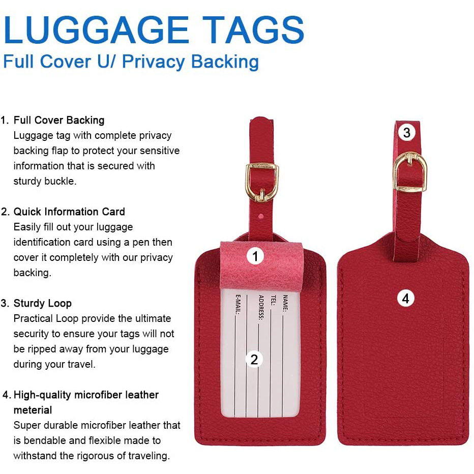 New PU Leather Boarding Pass For Luggage Travel