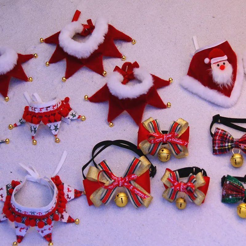 Christmas Bib Ornament Decoration Pet Saliva Towel Winter Warm