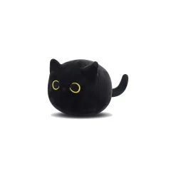 Fluffy Black Cat Plush Toys Stuffed Animal Cats Soft Pillow Nap Cushion Home Decoration Creative Birthday Gift For Kids - Black - View 1