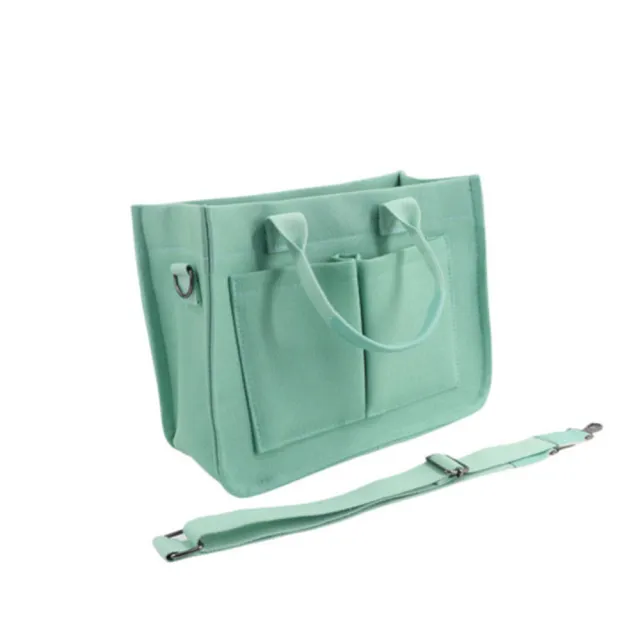 New Large Capacity Canvas Tote Bags For Women Work Commuting Carrying Bag College Style Student Outfit Book Shoulder Shopper Bag Green - Shop at LoveMi