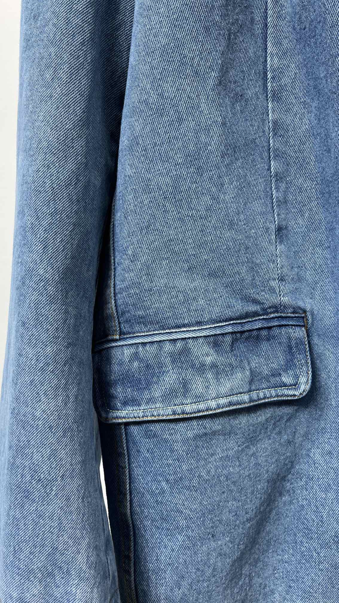 Title 4, Gilet con reggicalze in denim vecchio lavato