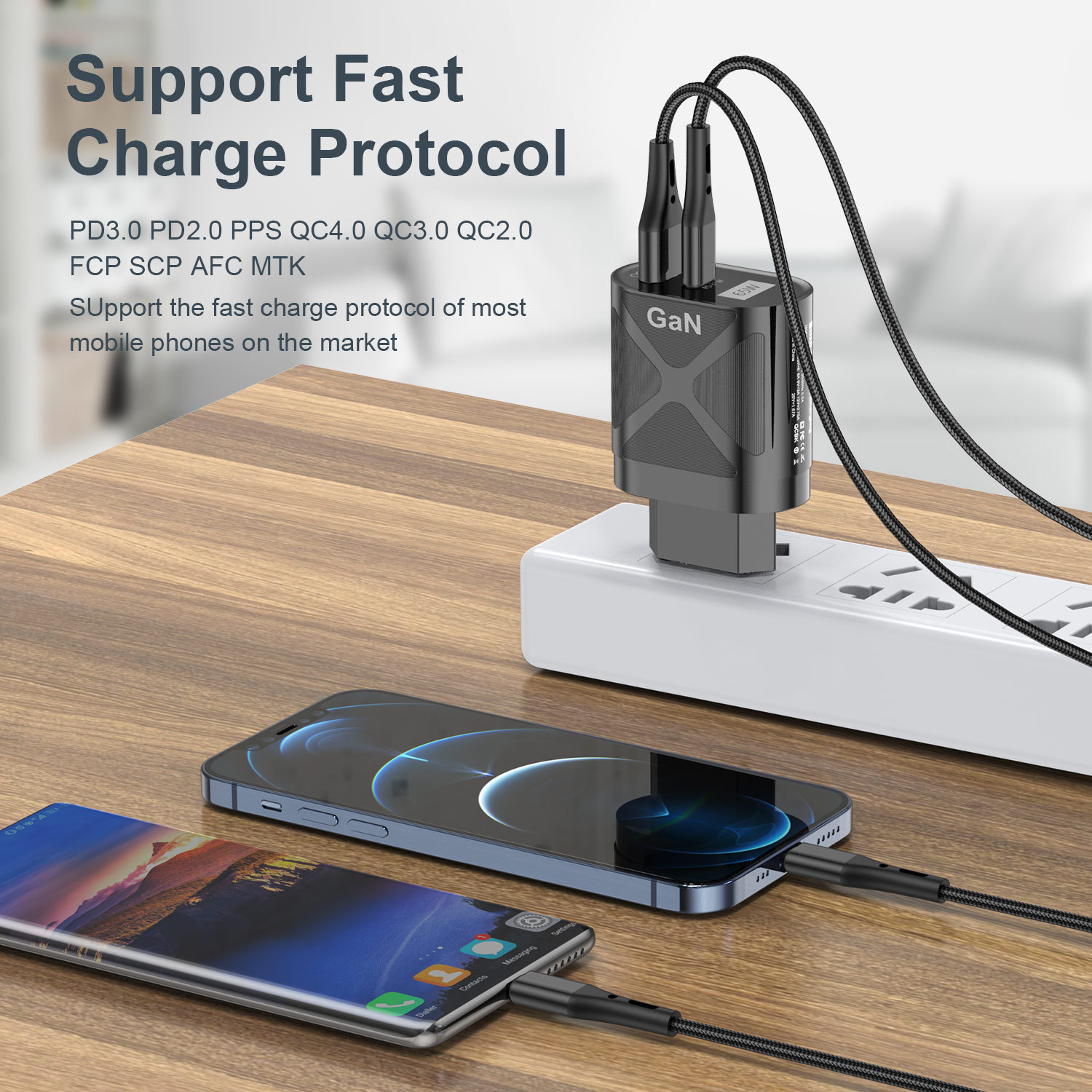 65W Gallium Nitride Charger Mobile Phone Fast Charger