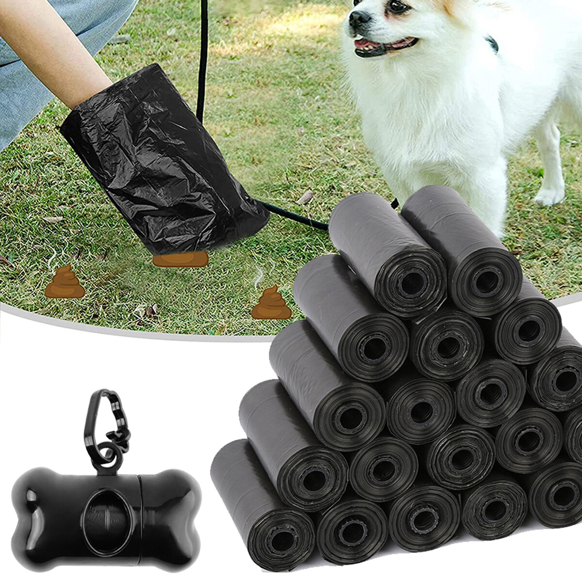 1100 Dog Poop Bags Large Doggy Biodegradable Pet Poo Waste Bags Heavy Duty Bag