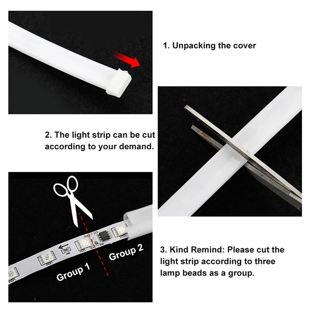 180cm 12V Car Waterproof Front Hood LED Daytime Running Decorative Flexible Light Strip For Car, Truck, SUV