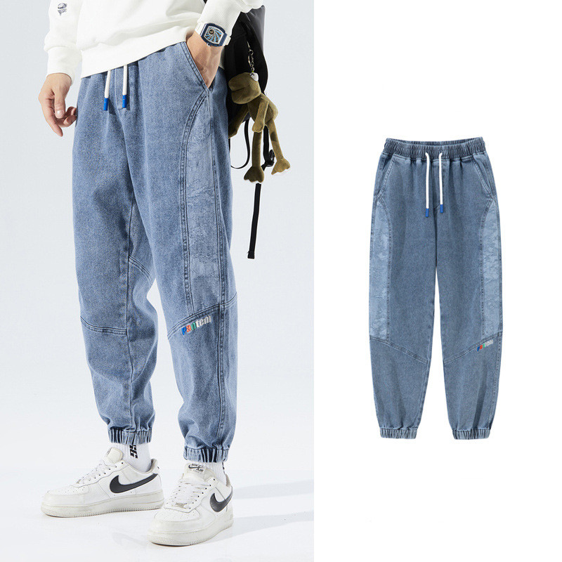 Men's Fashion Casual Loose Mid Waist Jeans