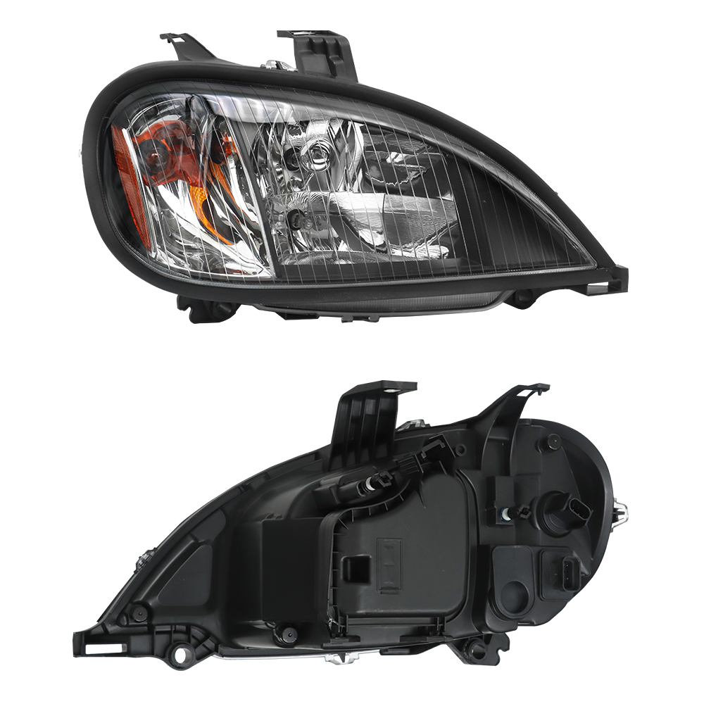 Black Halogen Headlights Assembly Compatible With Freightliner Columbia2004-2017 Passenger Side