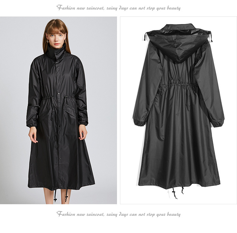 Title 1, Rainproof Long Plus-sized Waterproof Raincoat