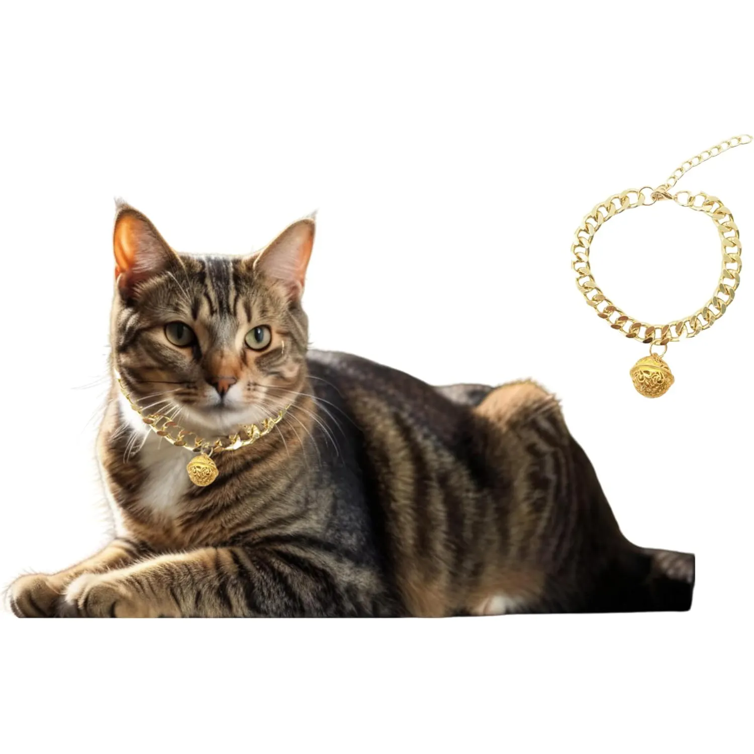 Gold Cat Chain Collar