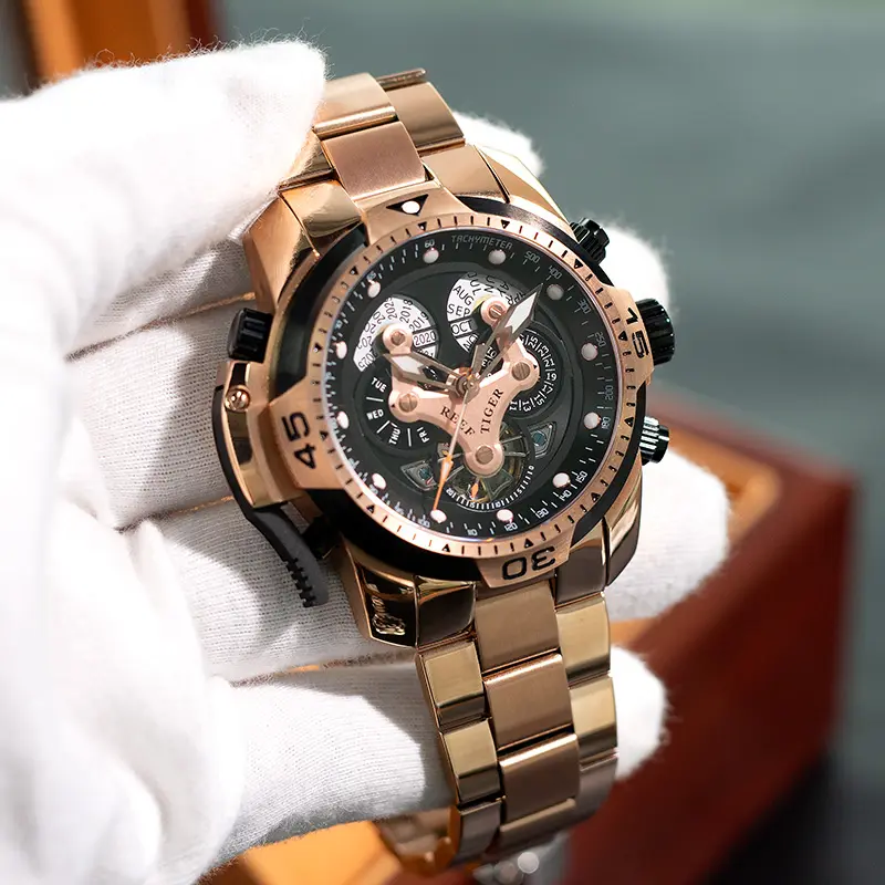 Men's Mechanical Watch Large Dial Waterproof Strong