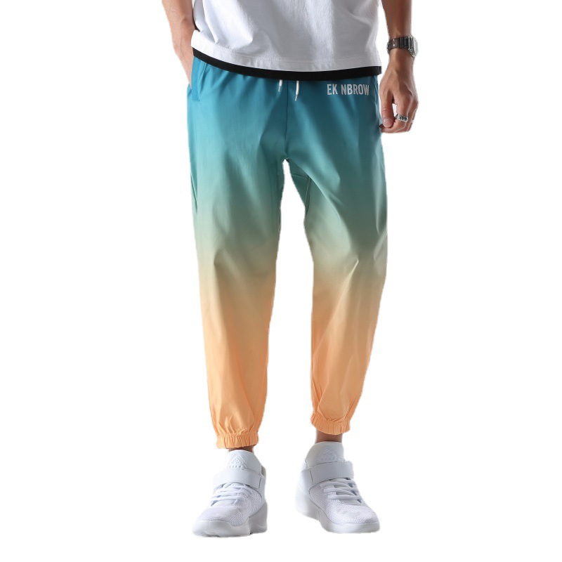 Title 3, Mens Oversized Gradient Cropped Trousers Moder...