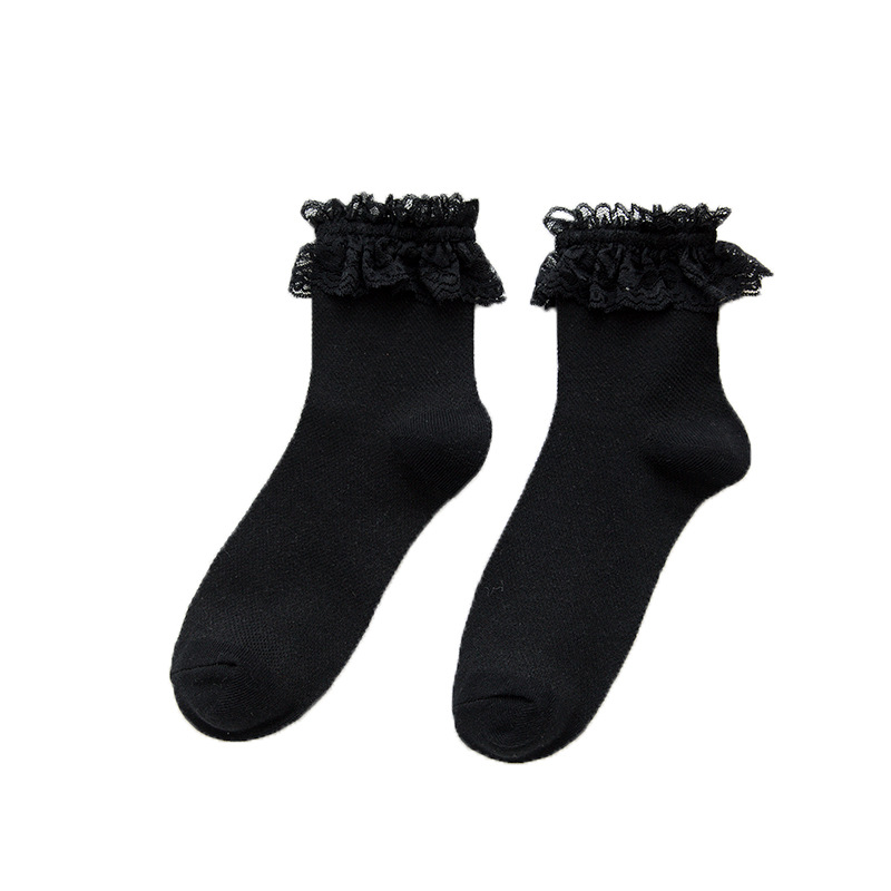 Mid-tube Socks Women's Japanese Mesh Lace