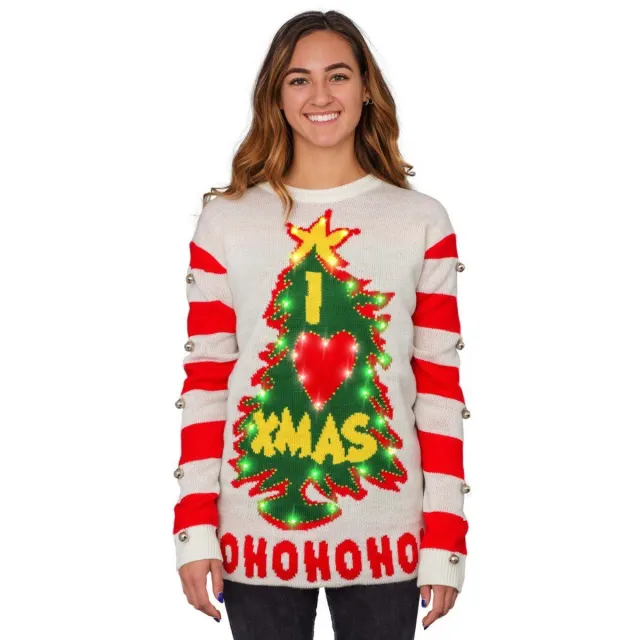 European And American Christmas Bell Sweater Woman Pictures L - Shop at LoveMi