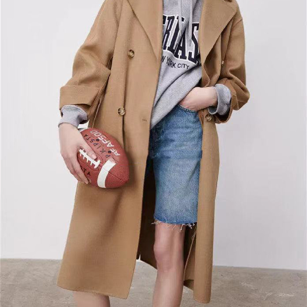 Velvet With Belted Overcoat Coat