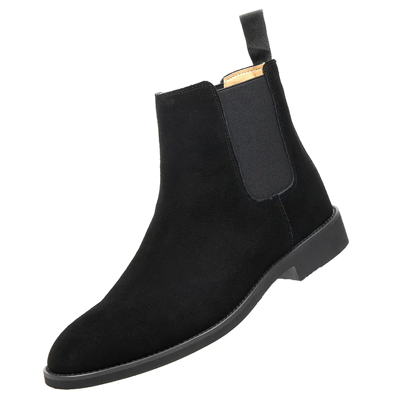 Boots Men's Leather Autumn And Winter Men's Boots Pointed Toe