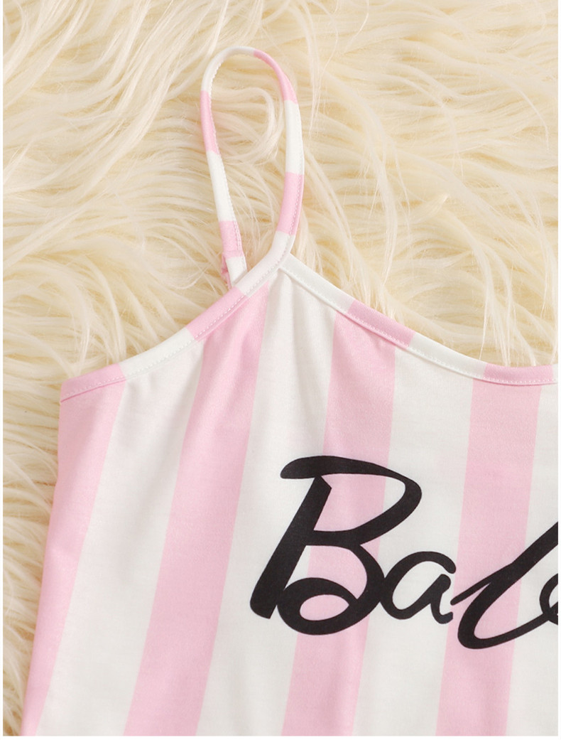 Cute And Comfortable Sling Striped Suit