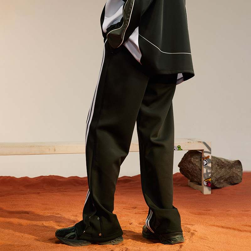 Men's Striped Patchwork Slacks Trousers