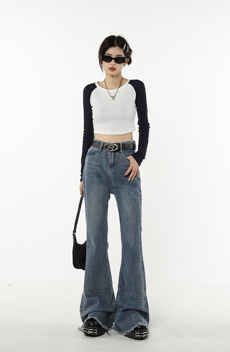 Title 5, Micro-Flared Pants Designed for Women in Europe...