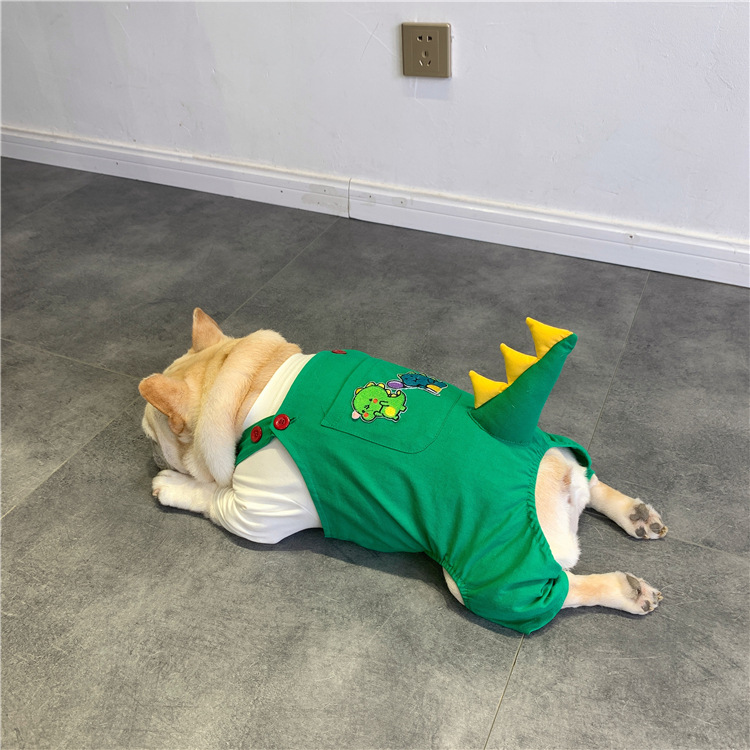 Pet Dog Suspenders French Dinosaur Clothes image 6