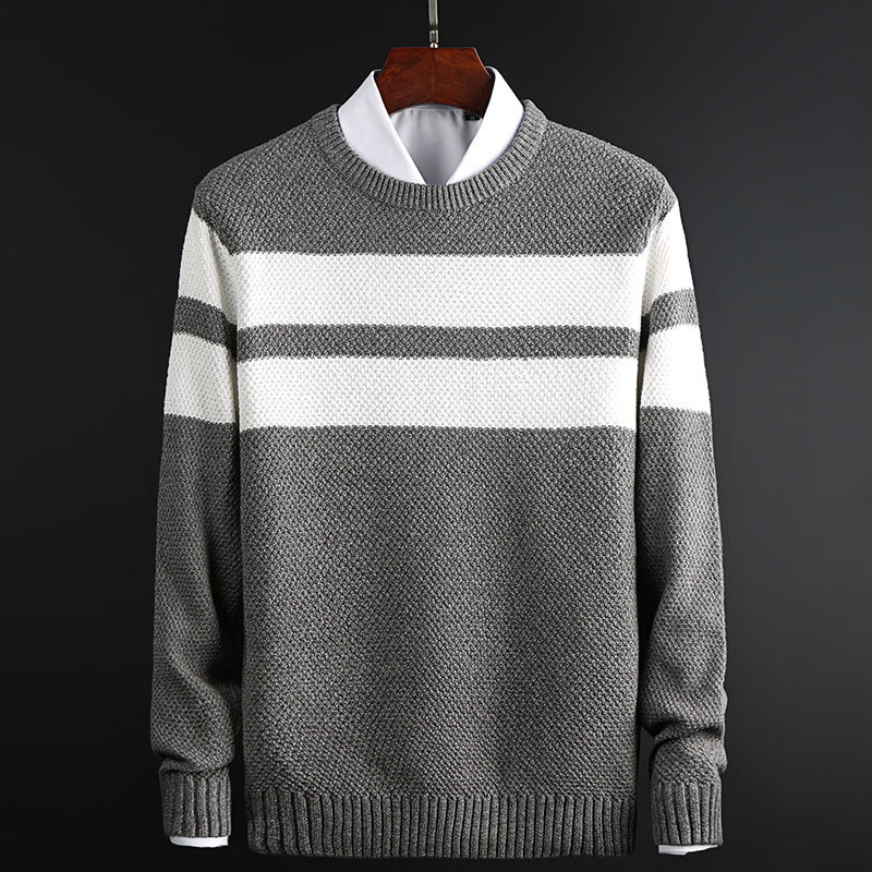 Title 2, Mens Versatile Knitwear Striped Sweater – Effo...