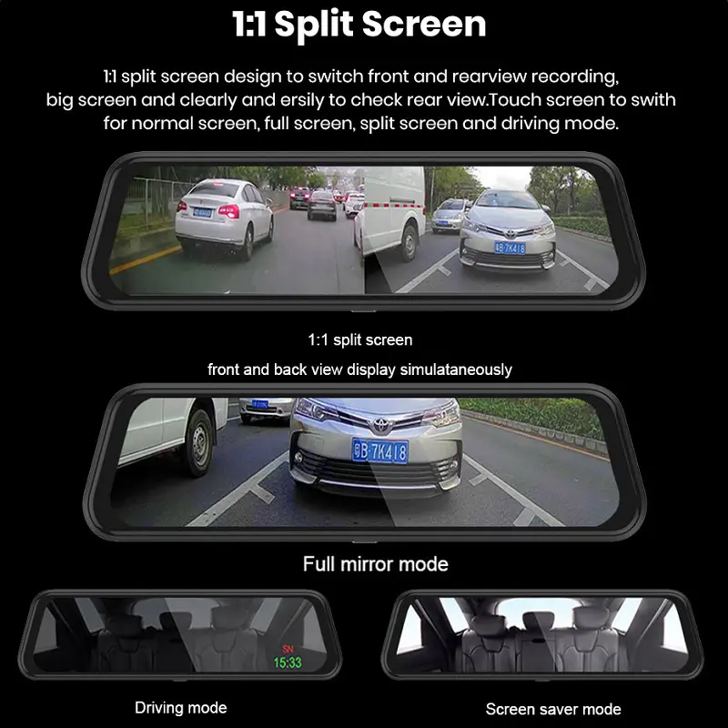 Front and Rear Dual Recording View Mirror