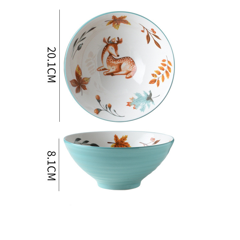 Title 1, Colored Cartoon Ceramic Salad Bowl