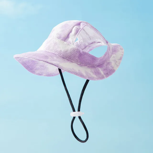 Pet Hats With Ear Holes Adjustable Puppy Dog Cap Hat For Small Medium Dogs Pug Mascotas Accessories Costume Purple - Shop at LoveMi