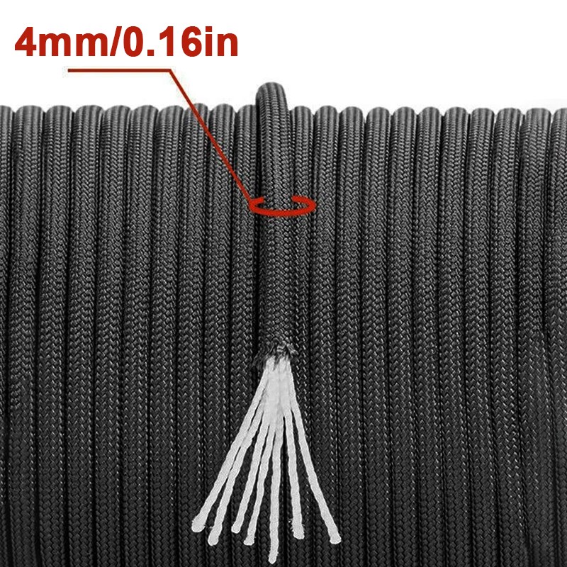 328FT 4mm 7 Strand Core 550 Paracord Parachute Cord Camping Tent Rope Color — image 2