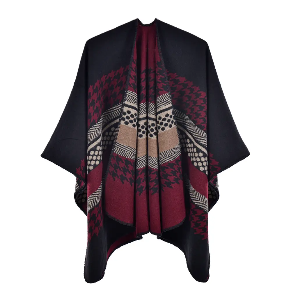 Women's Autumn Winter Vintage Faux Cashmere Shawl