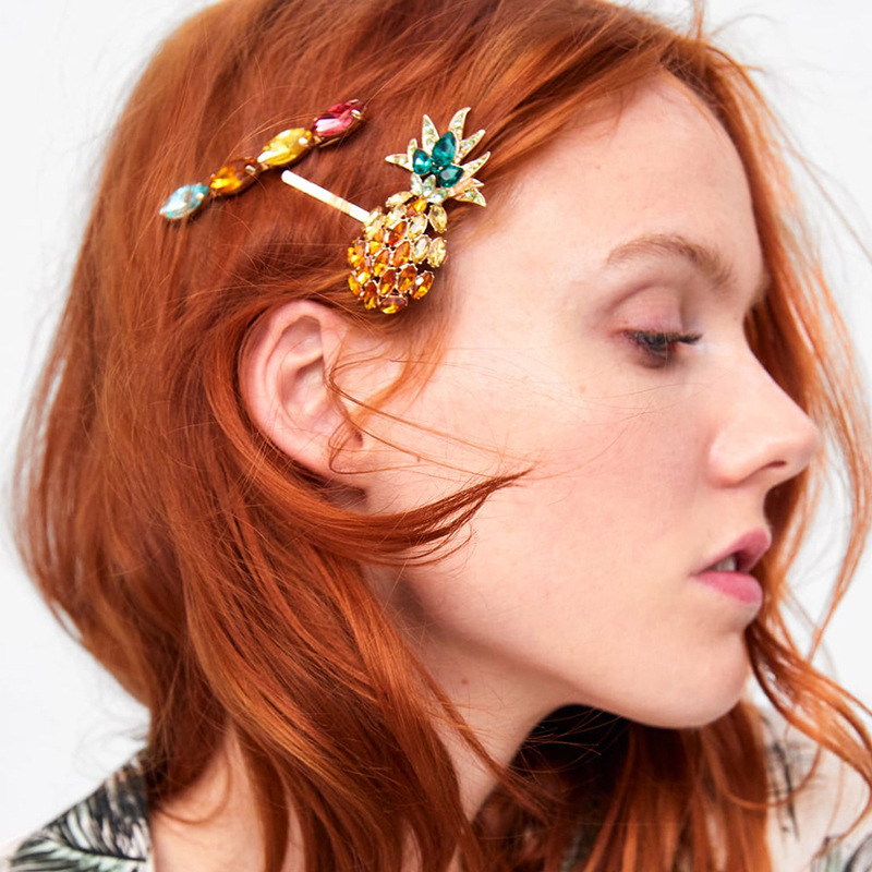 Hair  Color Pineapple Clip Three-piece Set