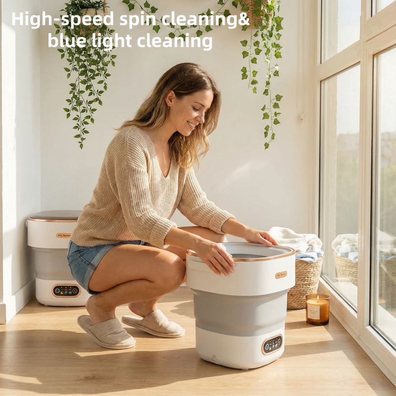 && Promotion Mini Portable Laundry Washer Machine Ideal For Dorm Home And Camping Can Foldable For Small Space