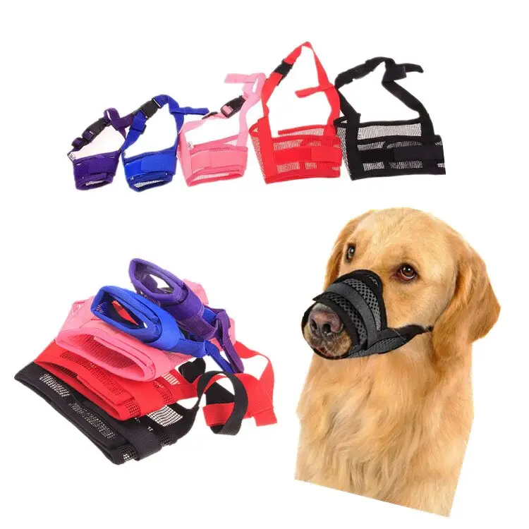 Magic Sticky Pet Nylon Mesh Dog Muzzle