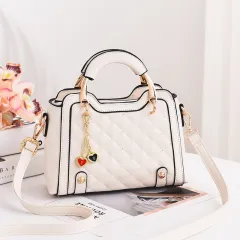 Women's Diagonal One Shoulder Casual Shell Bag - Beige - View 1