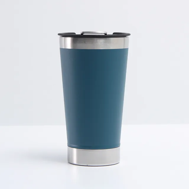 Double Layer 304 Stainless Steel Portable Coffee Cup Simple Car Tranquil Blue - Shop at LoveMi