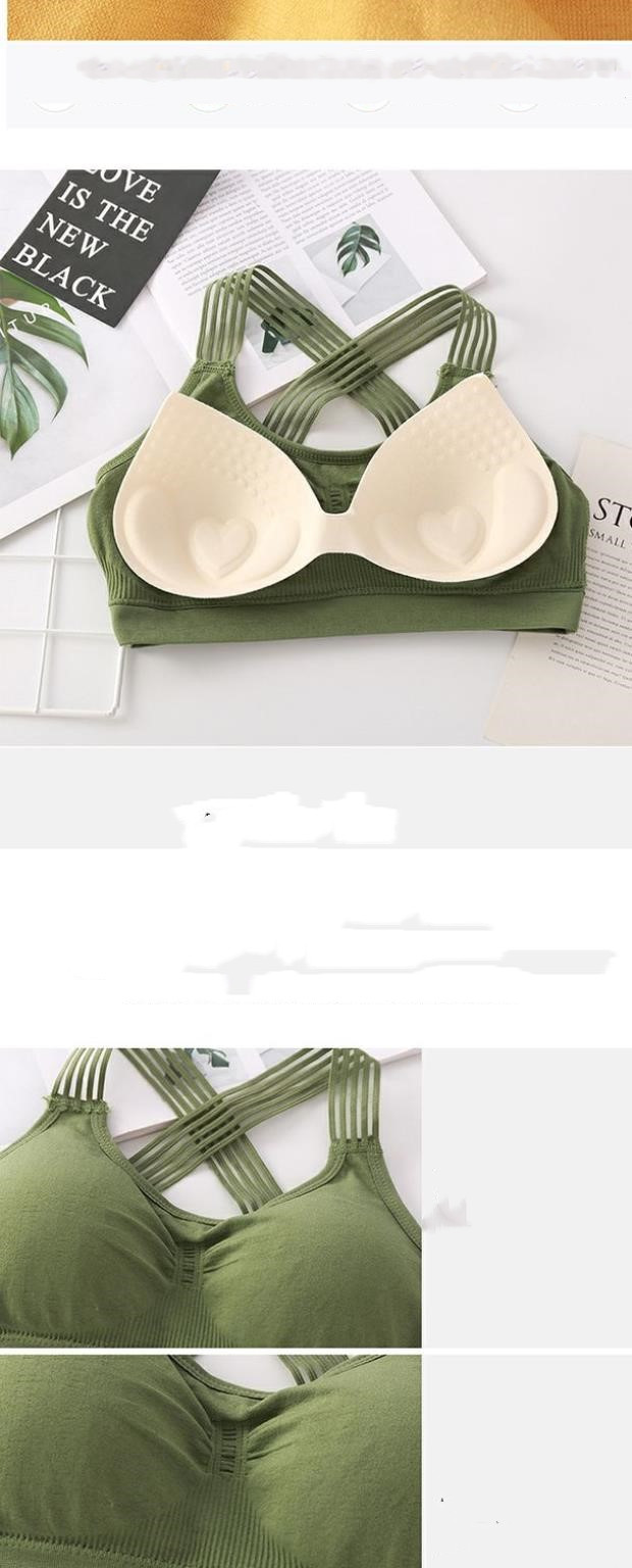 Title 4, Gathered seamless cotton bra without steel ring