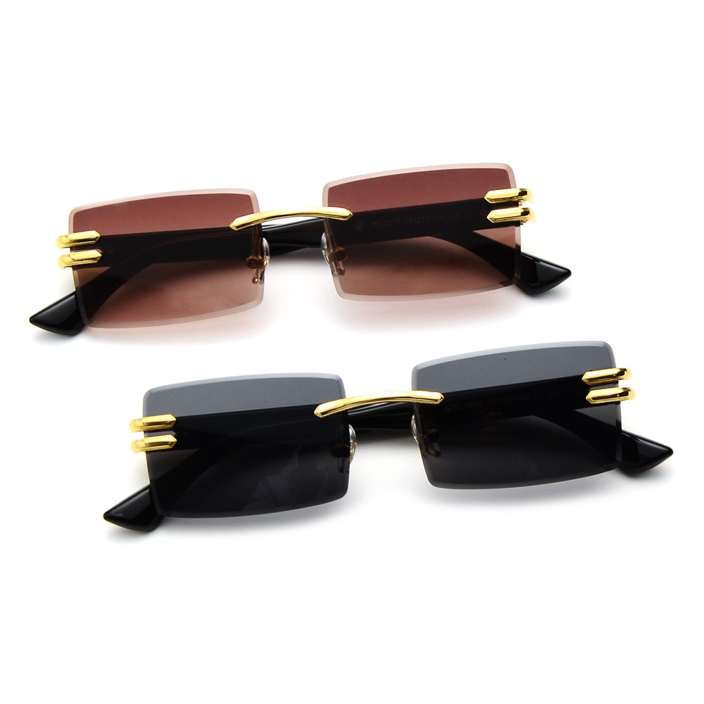 Square Fashion Sunglasses Without UV Protection - Image 4