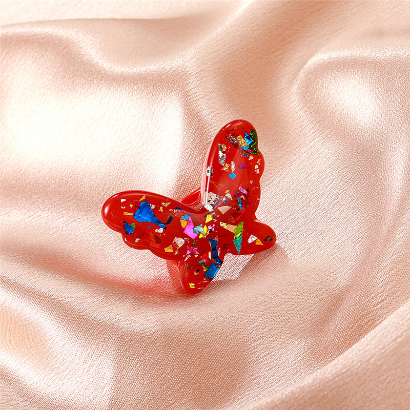 Creative Acrylic Retro Butterfly Resin Index Finger Ring