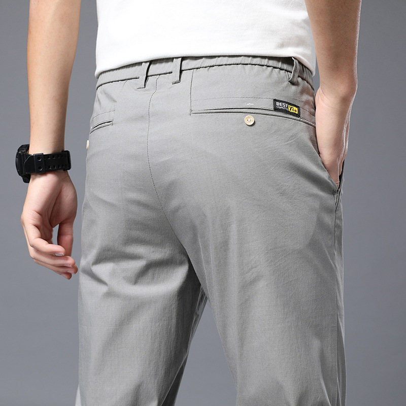 Title 4, Pantaloni casual da uomo in Ice Silk, taglio dr...