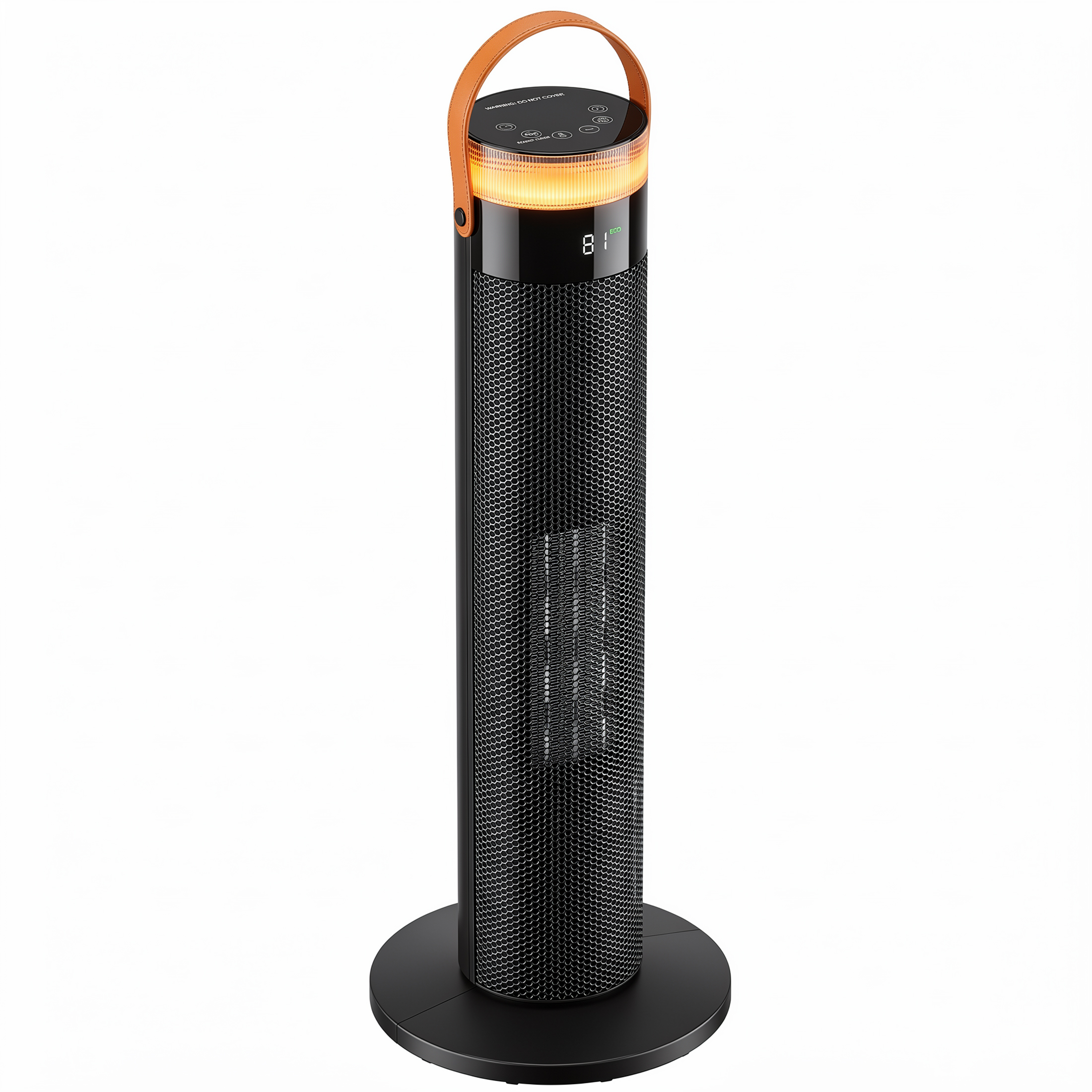 LED Ceramic Tower Heater, 1500W Dual DC Motor Space Heater With Remote, 15H Timer, Overheat & Tip-Over Protection For Bedroom Office image 2