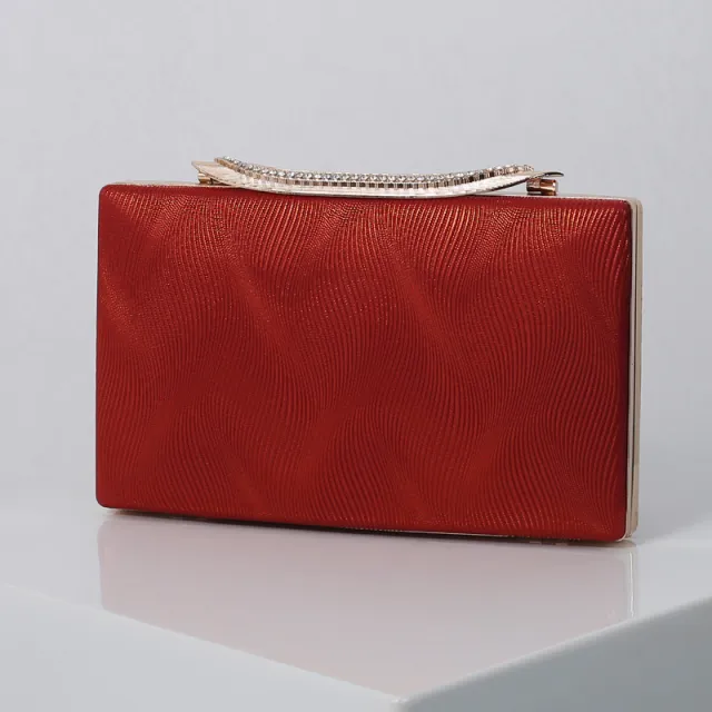 Dinner Party Fashion One shoulder Clutch Dress All match Small Square Bag Red - Shop at LoveMi
