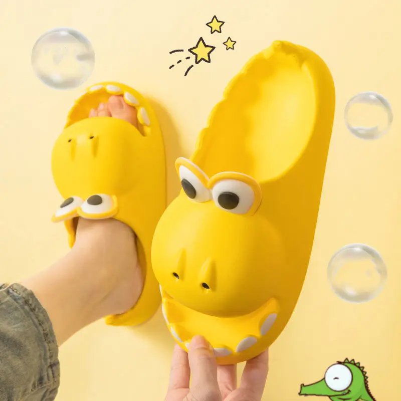 Kids Dinosaur Slippers Summer Cartoon Parent Child Outdoor Home