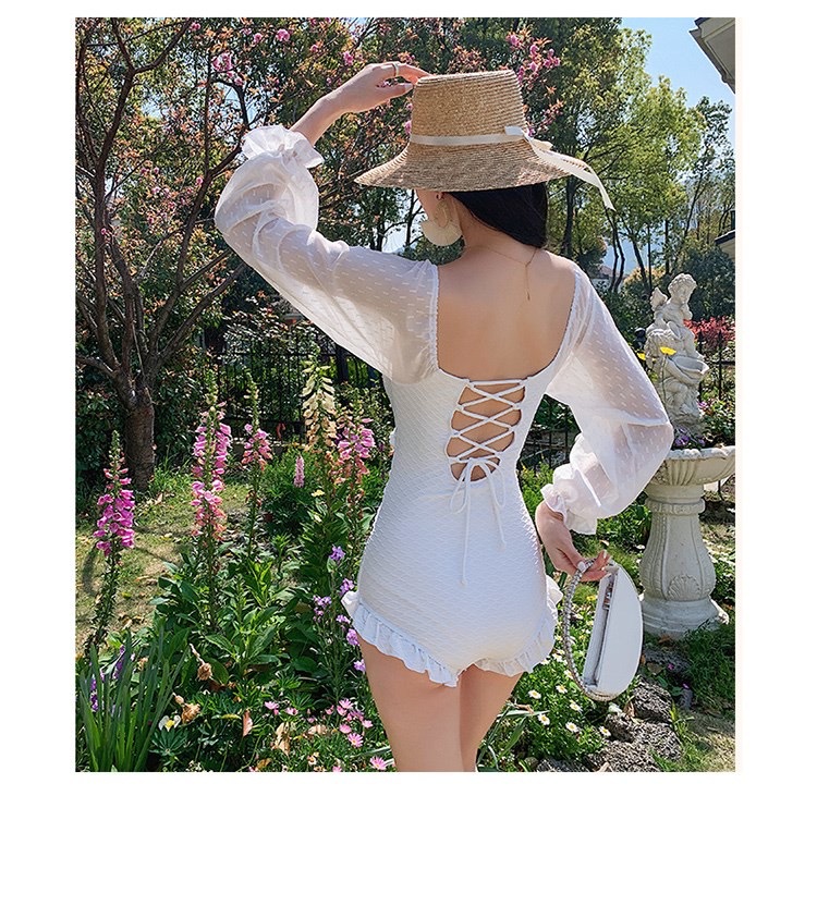 Title 4, Womens Long-sleeved One-piece Swimsuit for Hot...