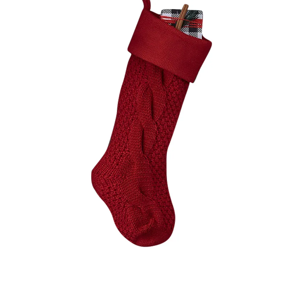 Woolen Household Wall Decoration Candy Bag Socks - Wine