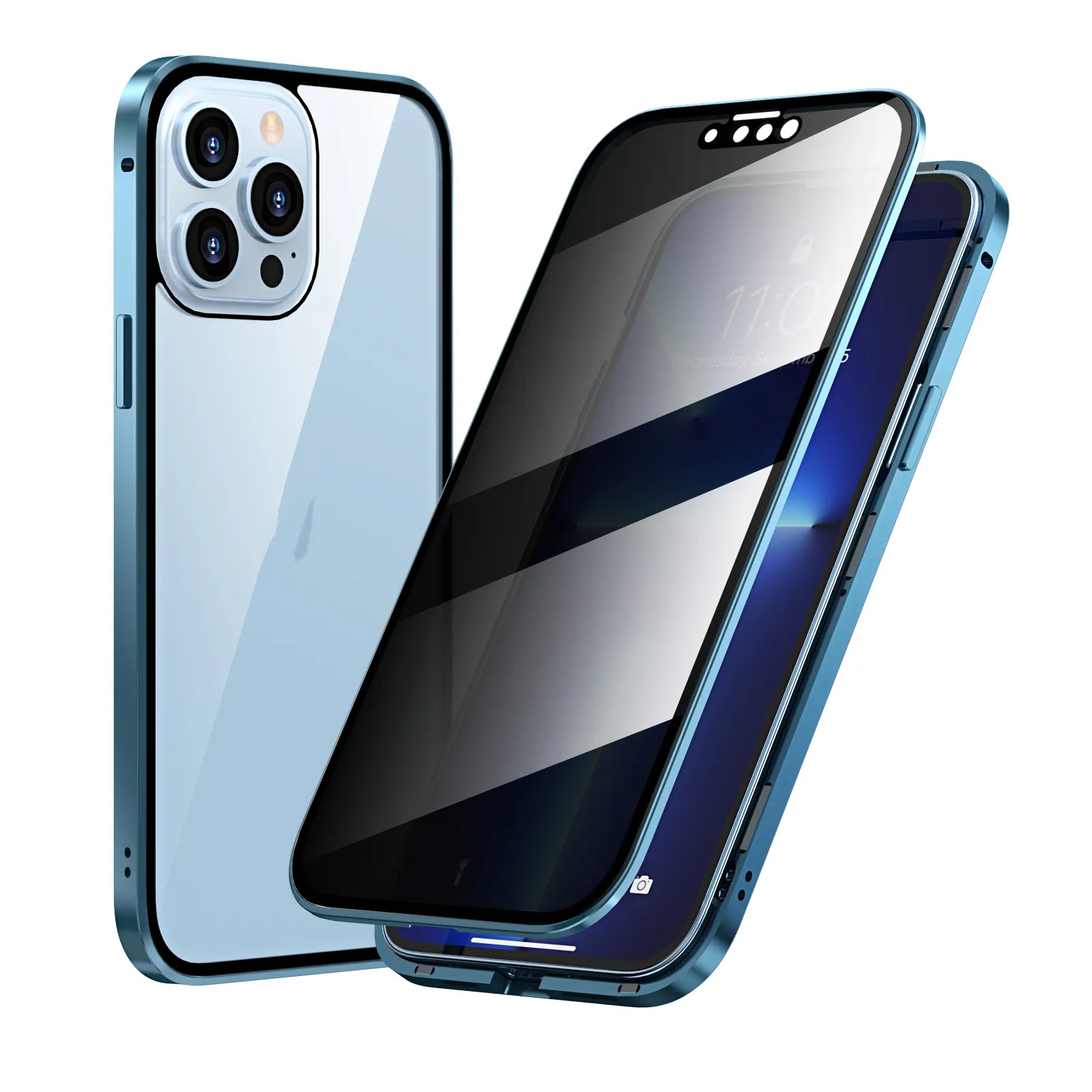 Privacy-proof Magneto Phone Case Double Sided Metal